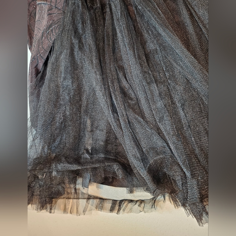 Mud Pie Brown Rose Party Dress Size 8 - Picture 10 of 12